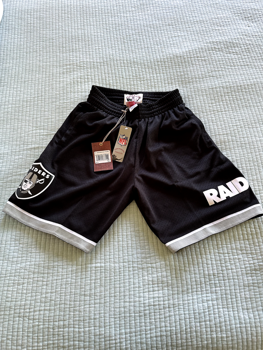 Men's Mitchell & Ness NFL Oakland Raiders Mesh Shorts Black - Size