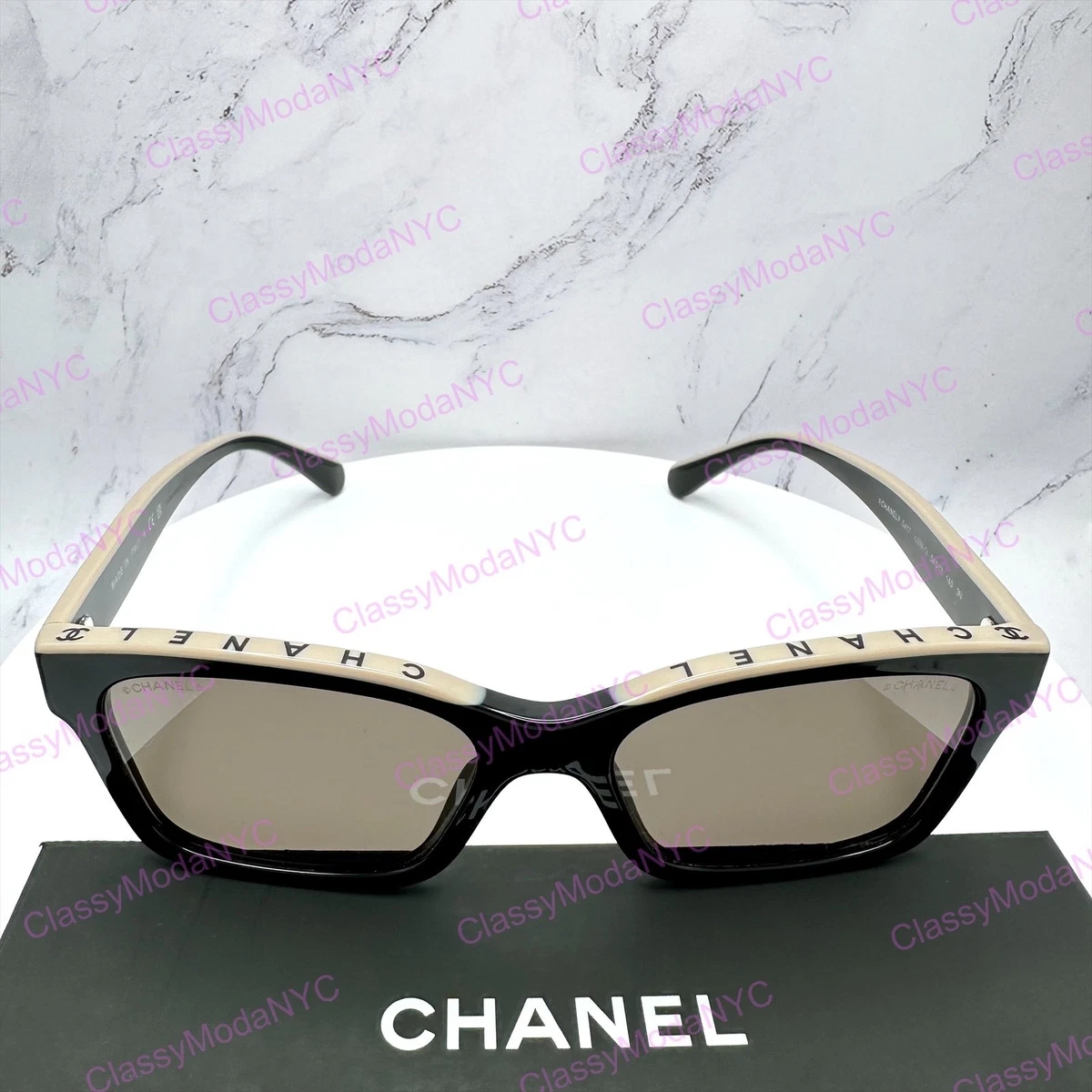 CHANEL Flower Black Sunglasses for Women for sale | eBay