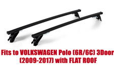 FABBRI Premium Dachträger Querstangen Für VW Polo (6R/6C) 3-Tür 2009-2017 Flat
