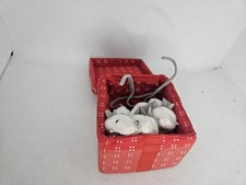 Folkmanis Folktails Toy Plush 3 Tiny Furry Mice in Red Gift Box Finger Puppets