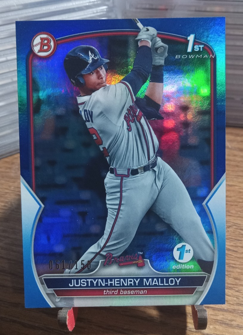 2023 Bowman 1st Edition Blue Foil #BPPF-51 Justyn-Henry Malloy /150 Rookie