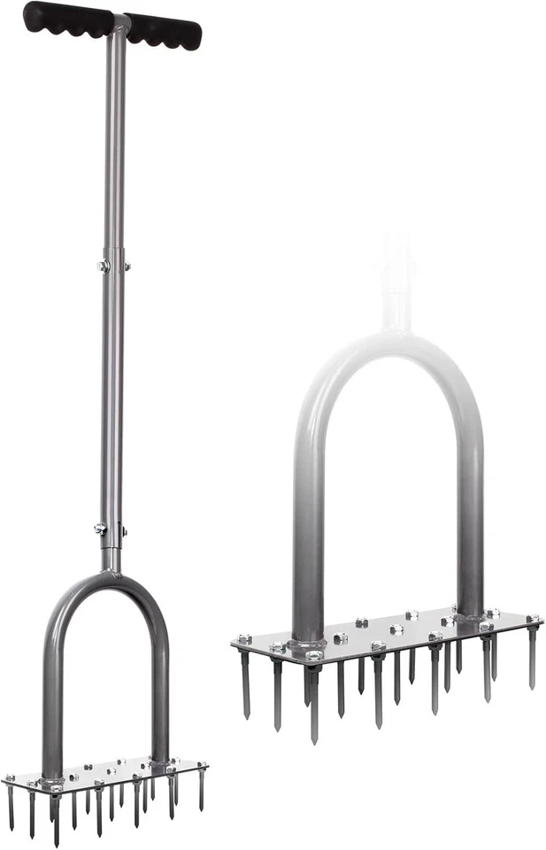 Aireador de césped patentado de 15 clavos para fácil aireación del suelo - resistente y ligero Foto 3 de 4