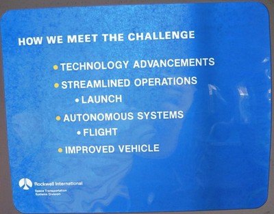 Photo Transparency Rockwell Int 8x10'' Space Shuttle How We Met Challenge NASA