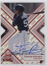 2018 Elite Extra Edition Status Red Die-Cut 66/75 Jeisson Rosario #91 Auto s3g
