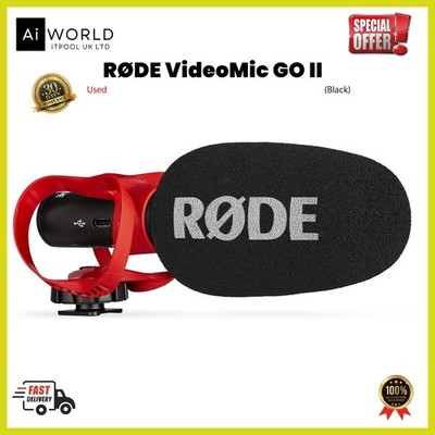 RODE VideoMic GO II Kompaktes Shotgun Mikrofon - USB-C 3,5 mm On-Camera Mikrofon