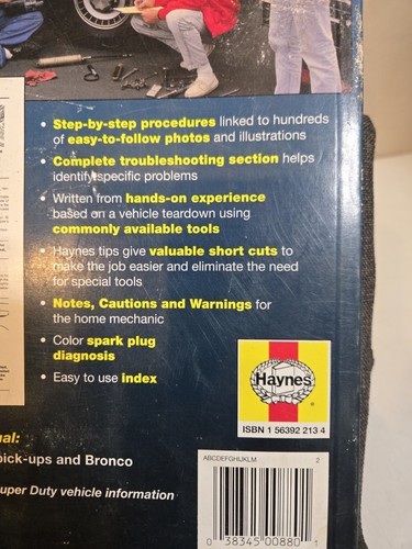 Haynes Repair Manual Ford Pick-Ups Bronco - 1980 - 1996 # 36058 Softcover Book - Picture 4 of 6