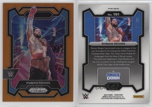 2024 Panini Prizm WWE Orange Prizm /99 Roman Reigns #191