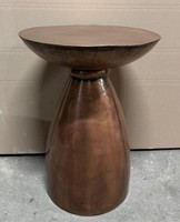 Casa Padrino Luxus Aluminium Beistelltisch Braun Ø 40 X H. 54 Cm - Luxus MöBel