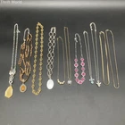 Vintage Avon Costume Jewelry Lot 11 Necklaces Gold Silver Tone Pendants Chains