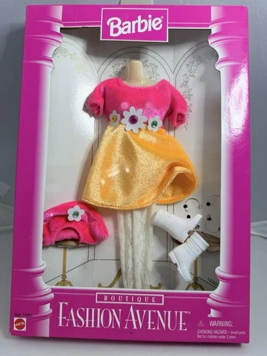 Vintage Mattel 1995 Fashion Avenue Mod Go Flower Pink Barbie Doll Outfit 14980
