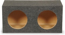 CAJA DE SUBWOOFER DOBLE SELLADA DE 10" (1,0 ft³ POR SUBWOOFER) con deflector frontal de 1" MDF