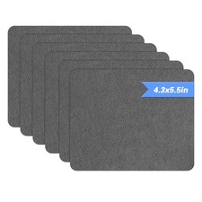 Azobur Sofa Fabric Repair Patch, 6 Piece Microfiber Patches, Velvet, Gray