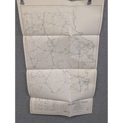 VTG 1979 General Highway Map Washington County Alabama 28'' x 18'' Chatom Millry