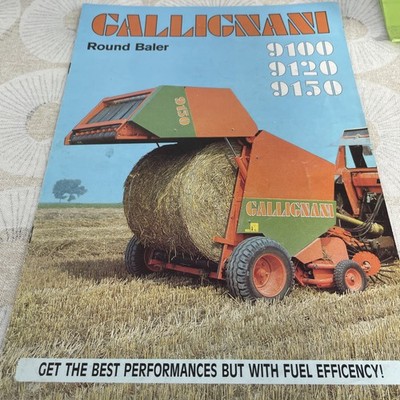 Gallignani Rundballenpresse 9100,9120,9150 8 Seiten Prospekt  