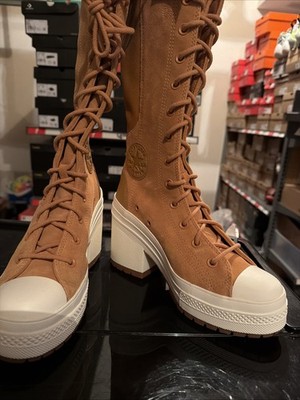 ⭐Converse Chuck 70 De Luxe Heel XX Hi Western Sz 5 Men\'s Shoes Boots Tan A15660C Converse Chuck 70 De Luxe Heel XX Platform High Western  main image 2