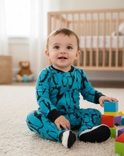 Carter's Baby Boys 1-Piece Cute Penguins Cozy Fleece Footie PJs Dark Teal Sz 18