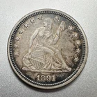 1891  SEATED LIBERTY QUARTER    XF   #9582