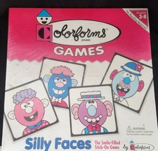 Vintage Colorforms Silly Faces Game 1998 Preschool Ages 3 Complete