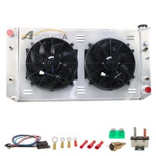 3 Row Aluminum Radiator for 1982-1986 C/K10 Suburban 6.2L w/Shroud Fan Relay