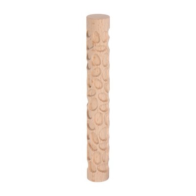 Wood Clay Roller Cobblestone Texture Rolling Emboss Beech 15cm x 2cm