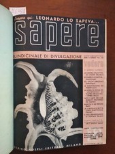Sapere Quindicinale di divulgazione 15 gennaio 1938