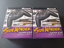 2 Microsoft Sidewinder Game Pad/Controller Vintage 1997 w/CD in Original Boxes