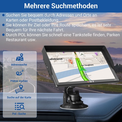 XGODY 9 Zoll GPS navigationsgeräte für auto LKW PKW Navi Navigationsgerät 8GB FM - Afbeelding 10 van 15