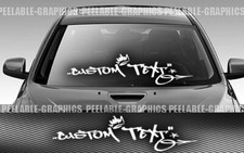 Custom Text Personalized Graffiti Windshield Banner Decal Sticker Car Truck Jdm
