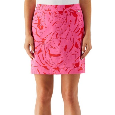 Rafaella Ladies Stretch Skort Size XXL Pressed Palms Carmine Rose
