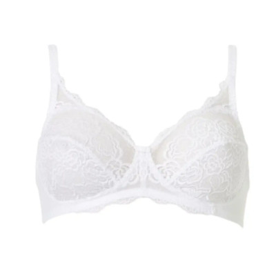 Triumph Muse N Damen ungepolsterter BH ohne  Bügel mit Spitze Weiß Neu