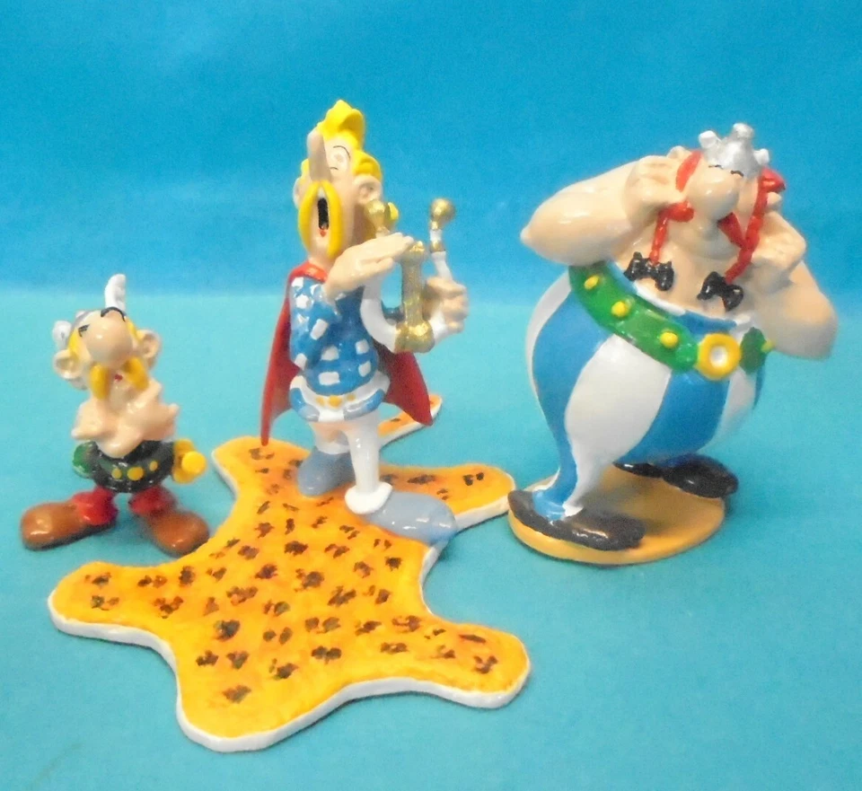 2365 ASTERIX Figuren SET Der Goldene Hinkelstein menhir d'Or METALL Fa. Pixi MIB - Bild 2 von 4
