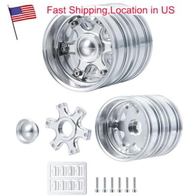 FLYXM 1/2/4x Rear Wheel Rim Hub Hex for RC 1:14 Tamiya Tractor Truck Car Upgrade