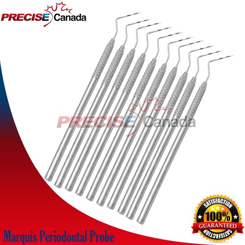 12 Pcs Marquis Periodontal Color Coded 36912 mm Probes Surgical