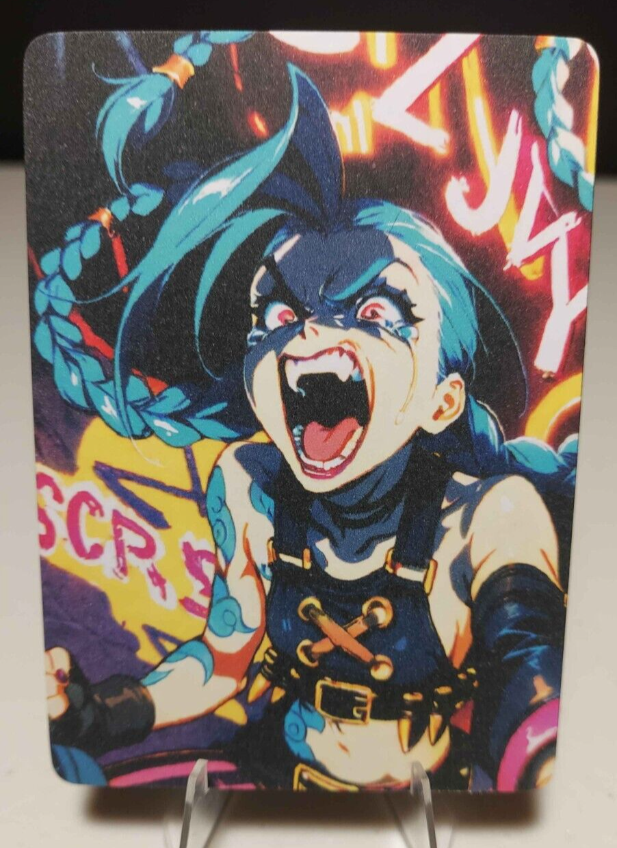 Jinx Full Art Goddess Story League of Legends Waifu Trading Card