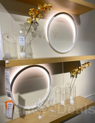 Ikea VARMBLIXT LED Wall Lamp, White Metal/Circle Hollow Ikea VARMBLIXT LED Wall Lamp, White Metal/Circle Hollow
