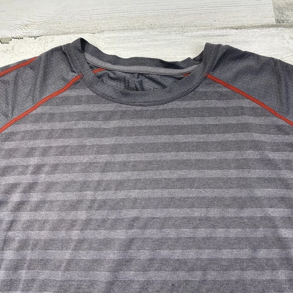 Camisa Avalanche Ropa Exterior Para Hombre Grande Gris Naranja Manga Corta Atlética Foto 3 de 4