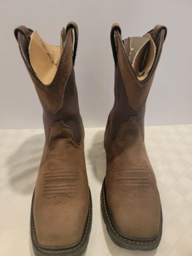 Mens Sz 8D Ariat Waterproof 10" Groundbreaker H20 Wide Square Steel Toe 10015196