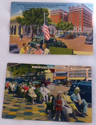 St. Petersburg FL Lot of 2 Vintage Postcards Florida - Picture 3 of 3