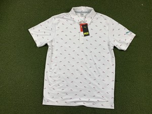 floral polo white