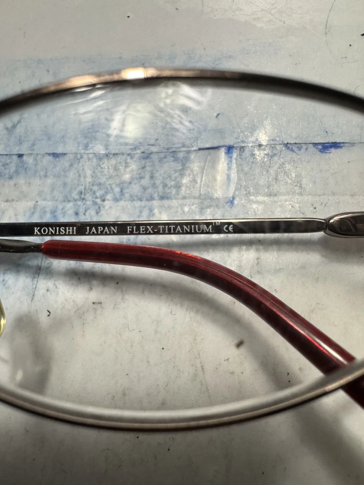 Konishi Flex Titanium Lt Brown Eyeglass Frame KF8221 K 45-15 Eyeglasses - Image 2 of 4
