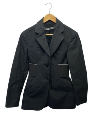 Alexander Wang Tailored Jacket LOGO ELASTIC BLAZER 0 Cotton Black