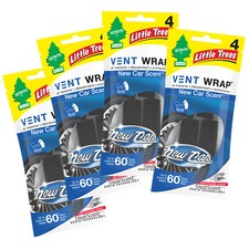 Little Trees Vent Wrap Air Freshener 4-PACKS New Car Scent 