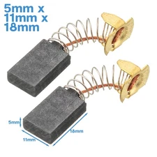 2pcs 5mm x 11mm x 18mm Replacement Carbon Brush Electric Motor Spring Power Tool