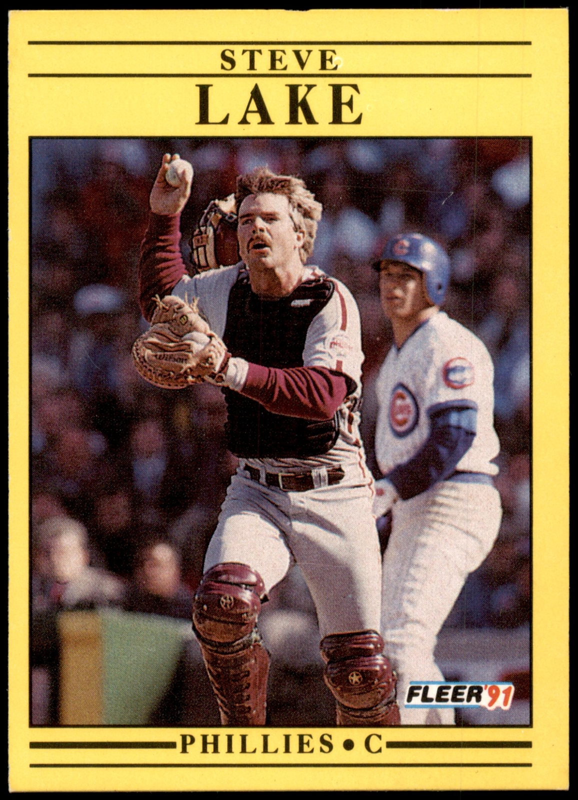 Steve Lake #403a 1991 Fleer