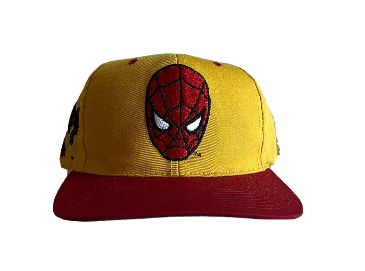 VINTAGE MARVEL BLOCKHEAD TOON SPIDER-MAN SNAPBACK HAT CAP 1993