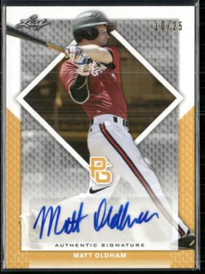 Matt Oldham 2016 Leaf Perfect Game Gold Auto 10/25