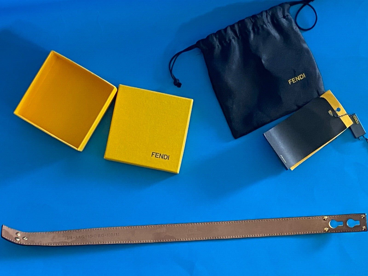 FENDI ブラック パープル レザーブレスレット FENDI Black Double Wrap Leather Bracelet w/ Box | eBay