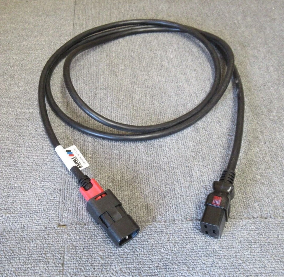 2 x Zonit zLock-zC14-14-aC19-2.5m IEC Dual Locking Cable 2.5M Black C14 To C19 - Image 3 of 4