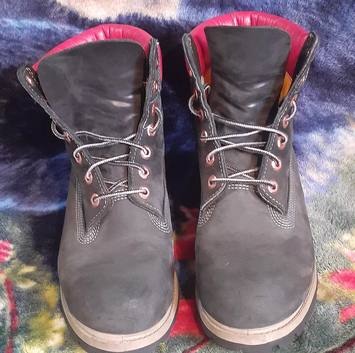 Red clearance leather timberlands