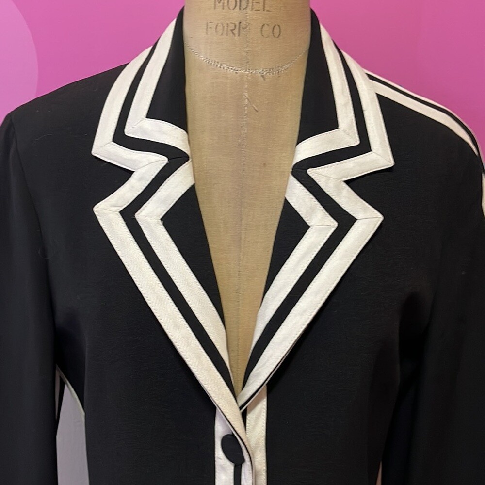 Moschino Cheap & Chic Black White Blazer | eBay